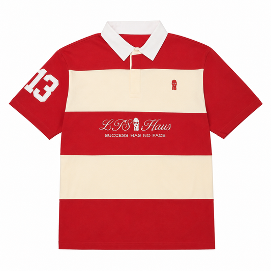 Red Rugby Polo by LTS Haus