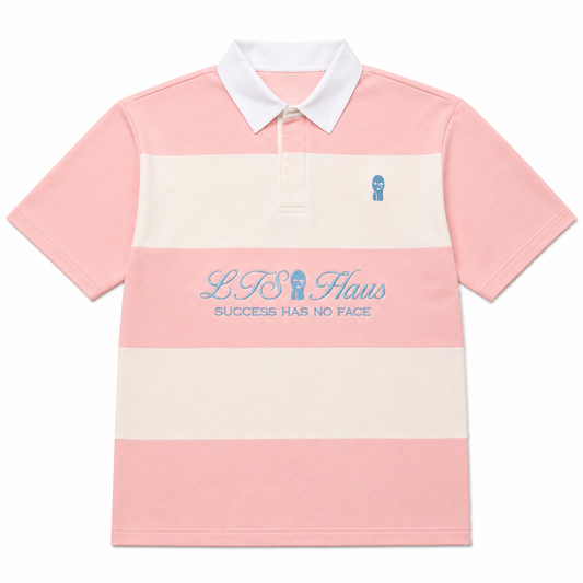 Pink Rugby Polo by LTS Haus